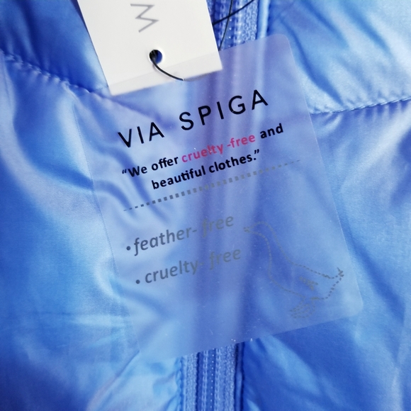 VIA SPIGA Blue Puffer Jacket - Picture 10 of 15